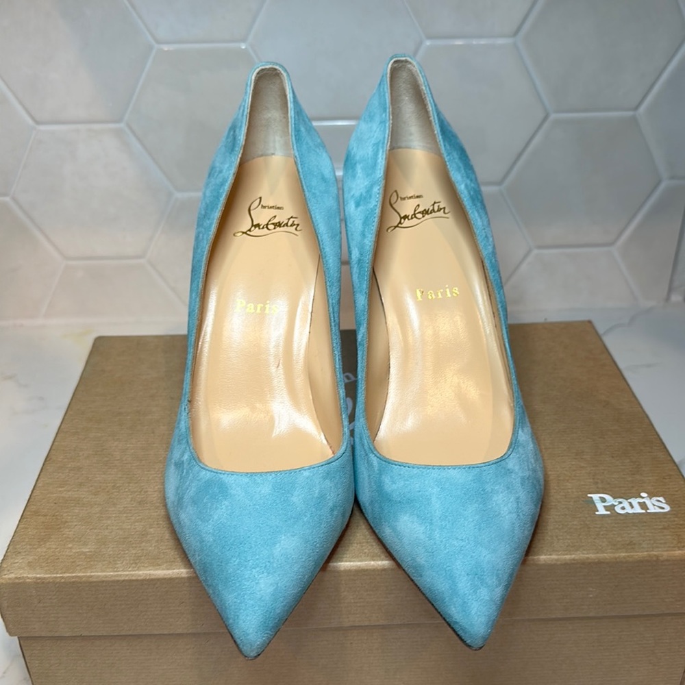 Luxury Sale! Christian Louboutin:Veau Velours Pigalle Follies 85mm Pumps Noumea
